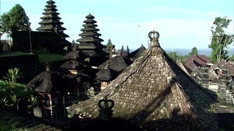 Temple Rooftops Stock Footage 3476331