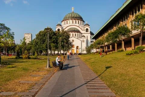 Temple of Saint Sava Stock Photos