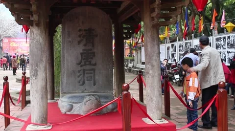 Temple scenery, nature scenes, flag Stock Footage 47455939