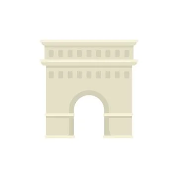 Temple sightseeing icon flat isolated 스톡 일러스트