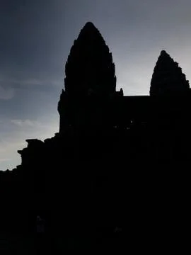 Temple Silhouette Foto stock