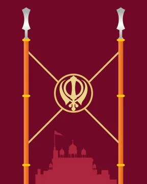 Temple spears Stock Illustration