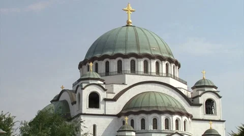 Temple of St Sava - Belgrade Stock Footage 8764849