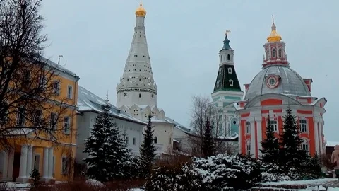 The Temple of St. Zosima and Savvaty of Solovki Stock Footage