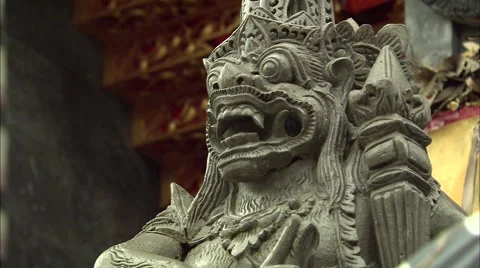 Temple Statue Stock Footage 3476332