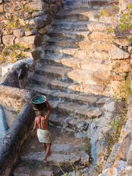 Temple-steps Foto stock