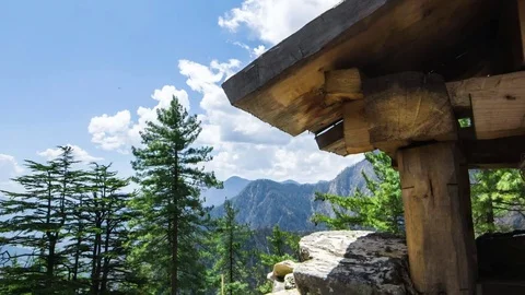 Temple on summit timelapse 25fps Stock Footage 80408242