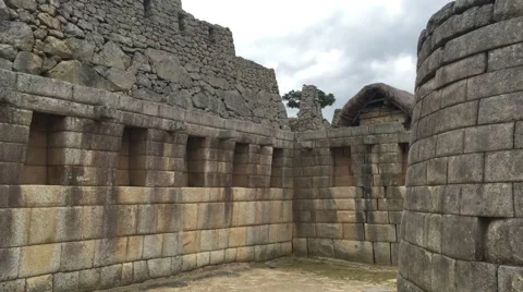 Temple of the Sun at Machu Picchu Video stock 65703237