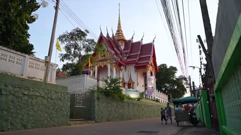 Temple at sunset Stockbeeldmateriaal 164731519