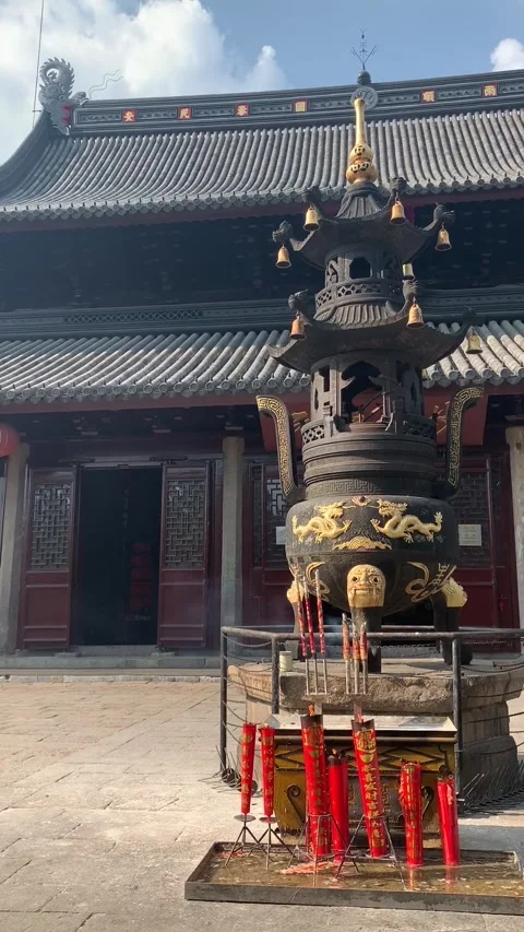 Temple in Suzhou Video stock 342631696