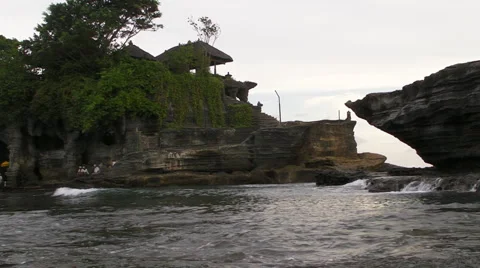 Temple Tanah Lot in Bali Stock Footage