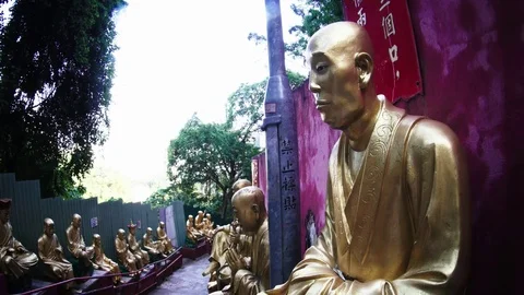 The Temple of Ten Thousand Buddhas Video stock 74137374