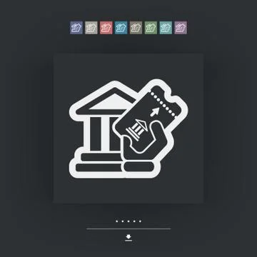 Temple ticket Stock Illustration