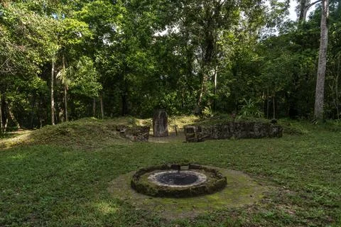 Temple in Tikal Park. Sightseeing object in Guatemala with Mayan Temples an.. Stock Photos