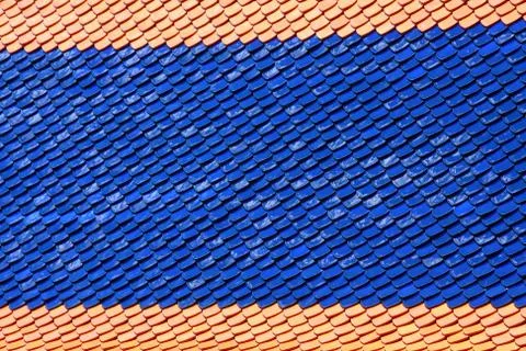 Temple tile roof pattern Stock Photos