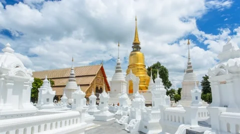 Temple time lapse in Thailand Stock Footage 53348026