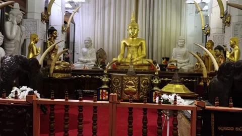The temple of the tooth of the Buddha Stock Footage 219569207