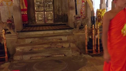 Temple of Tooth Relic (Sri Dalada Maligava) in Kandy, Sri Lanka Stock Footage 73095200