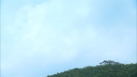 A temple on the top of the hill2 Stock Footage 92835270