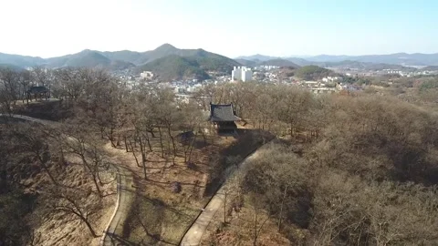 Temple on the top of mountain Stock Footage 303398971