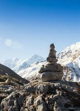 Temple on top of mountain Stock Photos