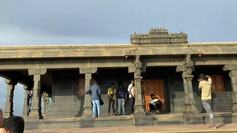 Temple of vivekananda rock Video stock 164873563