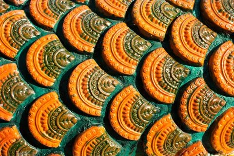 Temple wall texture Foto stock