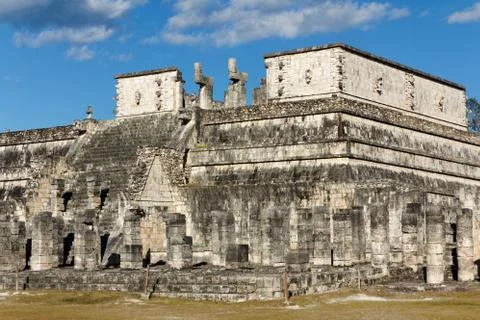 Temple of the Warriors at Chichen Itza Stock Photos