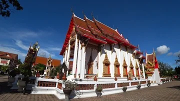 Temple, Wat Chalong, Phuket Stock Footage 85466443