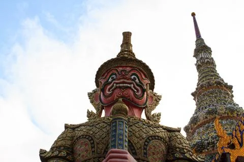 The temple Wat phra kaeo Stock Photos