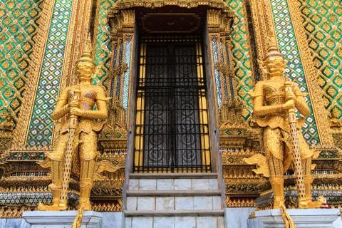 The temple Wat phra kaeo Stock Photos