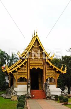 Temple in wat phra sing, chiang mai, thailand Stock Photos