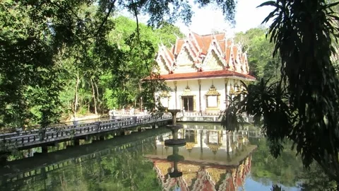 Temple in water 库存影片 148516103