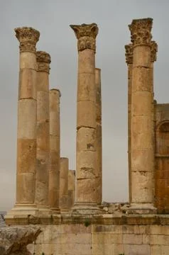 Temple of zeus, jerash Stock Photos