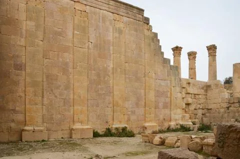Temple of zeus, jerash Stock Photos