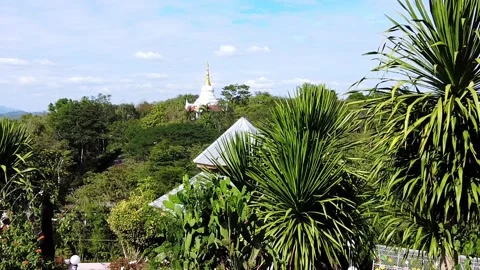 Temple zoom out from a viewpoint Stock Footage 148733739