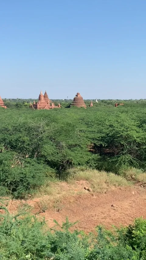 Temples in Bagan Vídeos de archivo 343736153