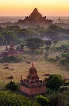 The Temples of Bagan, Myanmar Stock Photos