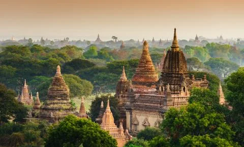The Temples of Bagan, Myanmar Stock Photos