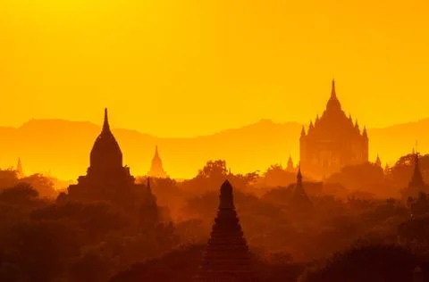 The Temples of Bagan, Myanmar Stock Photos