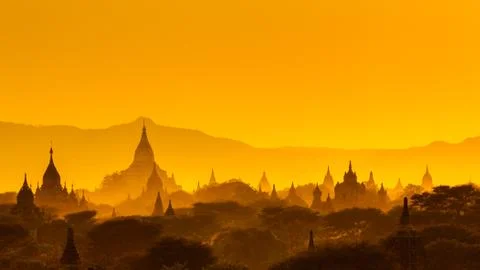 The Temples of Bagan, Myanmar Stock Photos
