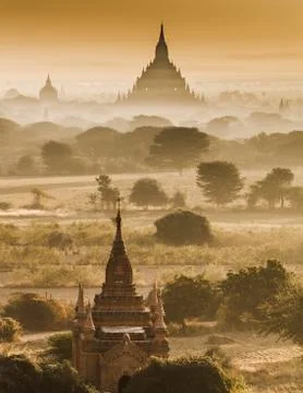 The Temples of Bagan, Myanmar Stock Photos