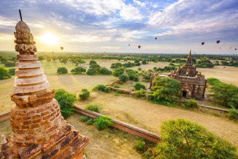 The Temples of Bagan, Myanmar Stock Photos
