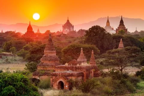 The Temples of Bagan, Myanmar Stock Photos