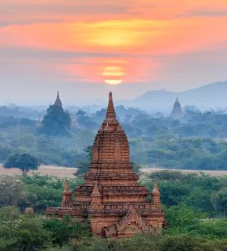 The Temples of Bagan, Myanmar Stock Photos
