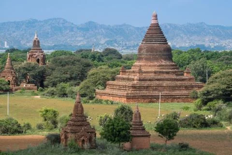 Temples in Bagan, Myanmar Stock-Fotos