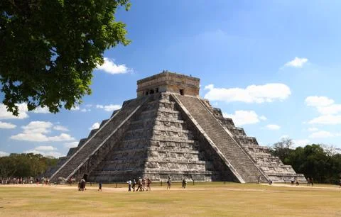 The temples of chichen itza temple in Mexico Foto stock