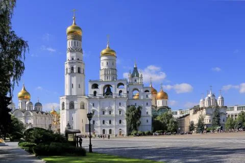 Temples of the Moscow Kremlin Stock Photos