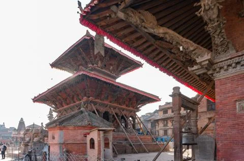 Temples in Patan Durbar Square Stock Photos