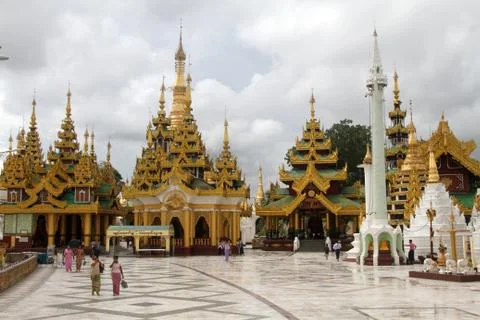 Temples on the way Stock Photos